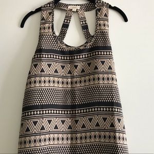 Geometric Pattern Dressy Tank- EUC